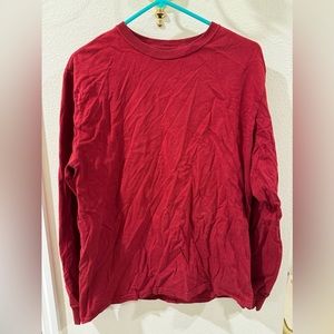 Men’s Jerzees plane red long sleeve t-shirt